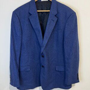 Armani Collezioni G Line Blue Brushed Wool 2-Btn Sport Jacket Blazer 46 R